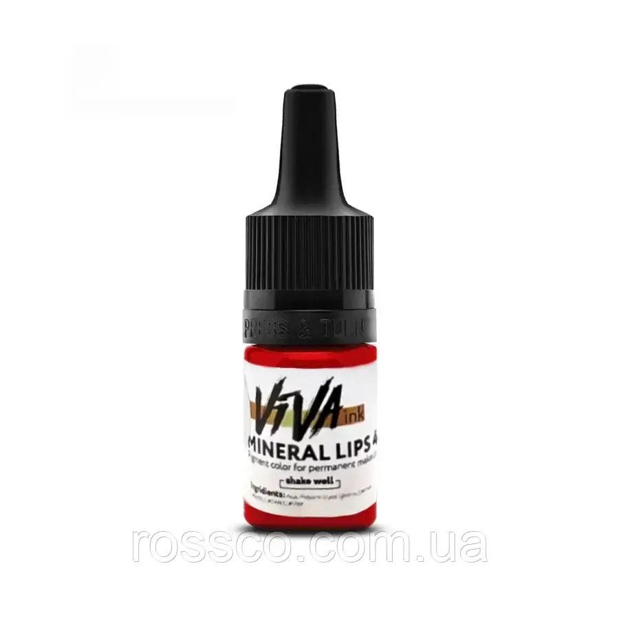 Viva Пігмент для татуажу Lips Mineral 4/Ruby Red, 6 мл