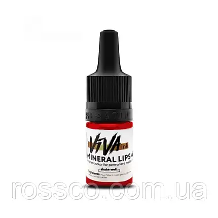 Viva Пігмент для татуажу Lips Mineral 4/Ruby Red, 6 мл, фото 1