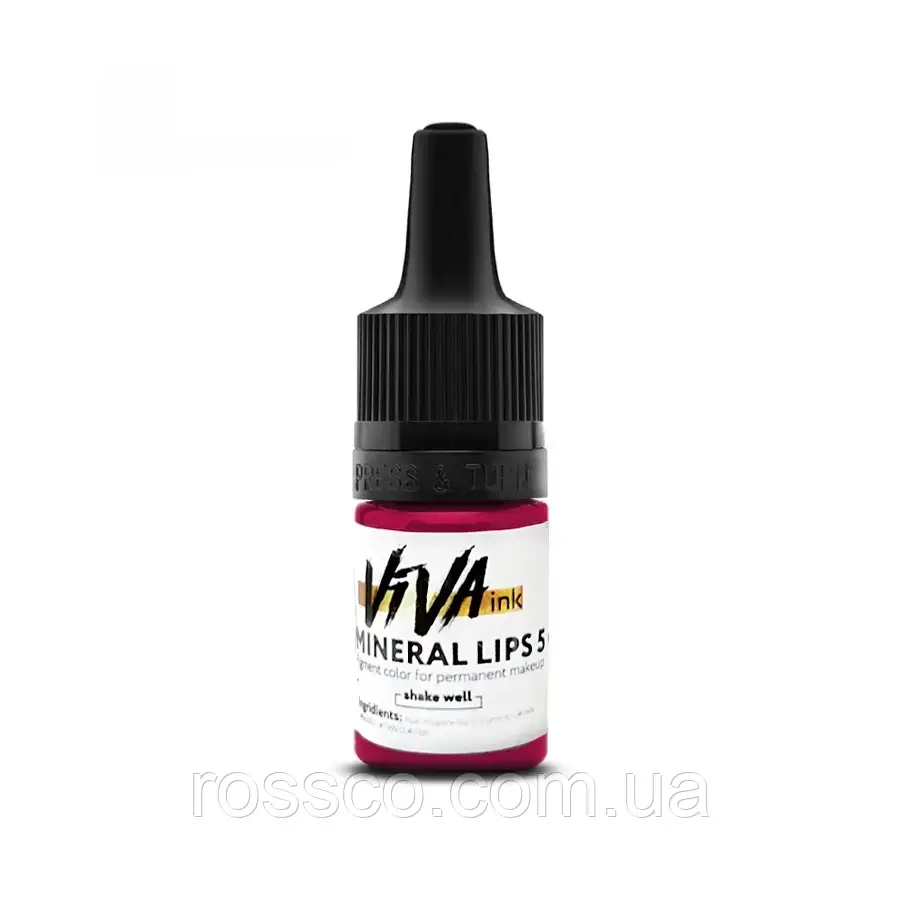 Viva Пігмент для татуажу Lips Mineral 5/Hibiscus, 6 мл