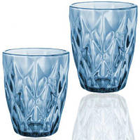 Набір із 6 склянок Elodia Lux Грані 280 мл, кобальтове скло ST DP64157 QT, код: 6674983