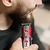 Машинка для стрижки волосся 10в1 Gemei GM 592, Червона / Тример для стрижки вусів, бороди / Електробритва, фото 3