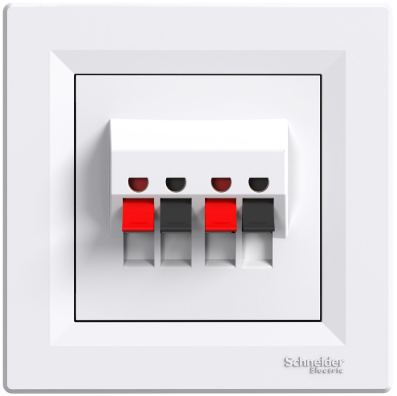 Аудіорозетка біла Asfora Schneider