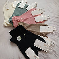 Жіночі шкарпетки Золото бамбукові парфумовані укорочені рубчик 36-40р \ 10 пар