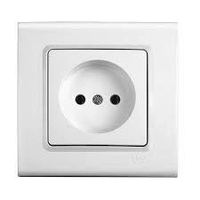 Розетка одинарна Viko Linnera без заземлення біла