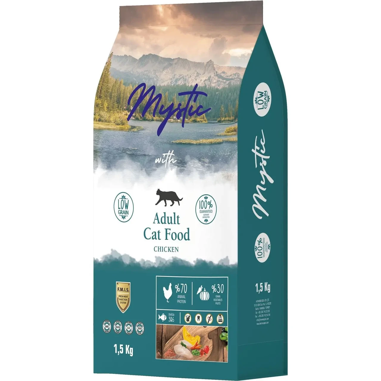 Сухий корм Hermos Mystic беззерновий для дорослих кішок з куркою 1.5 кг