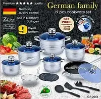 Набор посуды German Family (18 предметов) Кухонный комплект кастрюль для дома