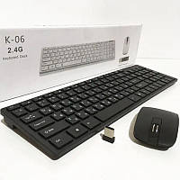 Беспроводная клавиатура и мышь для компьютера KEYBOARD wireless k06 набор клавиатура и мышь для пк JX906 черн