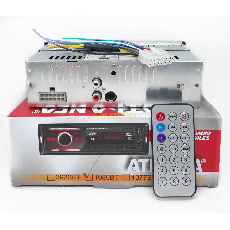 Бюджетная автомагнитола 1DIN MP3 ATLANFA-3920BT c Bluetooth, USB, SD, FM и AUX, однодиновая авто магнитола - фото 2 - id-p2182912909