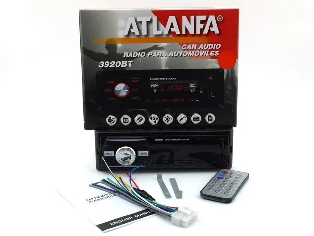 Бюджетная автомагнитола 1DIN MP3 ATLANFA-3920BT c Bluetooth, USB, SD, FM и AUX, однодиновая авто магнитола - фото 3 - id-p2182912909