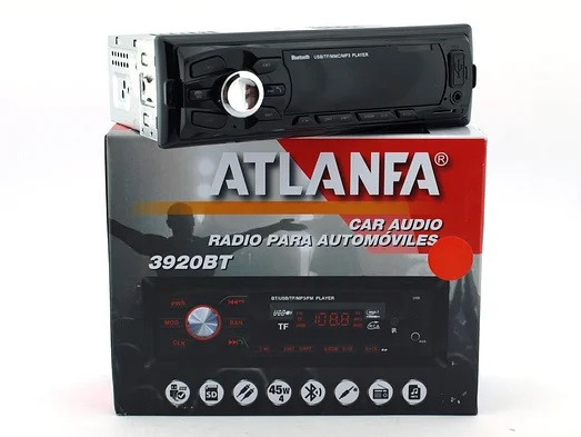 Бюджетная автомагнитола 1DIN MP3 ATLANFA-3920BT c Bluetooth, USB, SD, FM и AUX, однодиновая авто магнитола - фото 6 - id-p2182912909