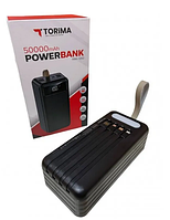 Повербанк Power Bank Torima TRM-1050 50000mAh портативная батарея с фонариком Мощный переносной повербанк