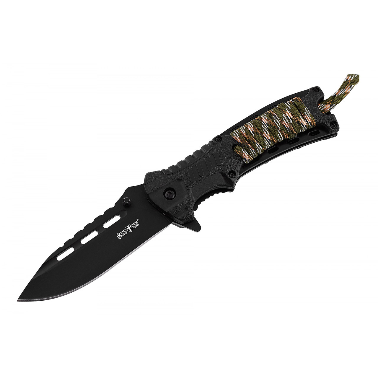 Ніж складаний Grand Way 6772 PBCF (black paint, liner lock, + кресало) JGR