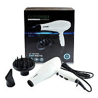 Мощный электрический фен для сушки волос Gemei 2400 Вт с 2 насадками Фены для волос профессиональные GM105