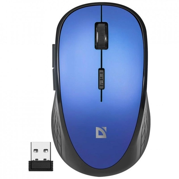 Мишка безпровідна DEFENDER Aero MM-755 |USB/5 кнопок/1800 DPI| Синій, фото 1