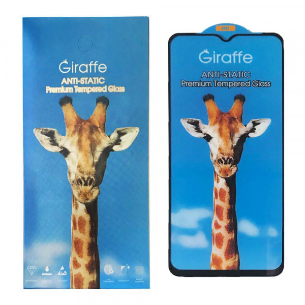 Захисне скло Giraffe для Xiaomi Poco M2 / M3 / M4 5G / M5 антистатичне покриття, олеофобне, з чорною рамкою
