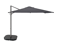 Пляжный зонт SVALÖN, подвесной с основанием, светло-серо-бежевый/темно-серый Svartö, 300x200 см