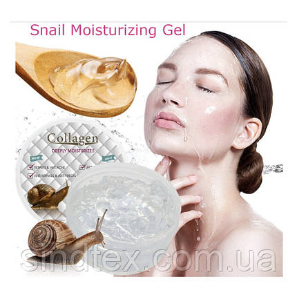 Гель для обличчя і тіла Collagen Snail Soothing з колагеном і муцином равлика, 300 мл, фото 4