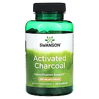 Активированный уголь 260 мг (Activated charcoal) Swanson 120 капсул