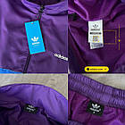 Чоловічий спортивний костюм Adidas Вітровка + Штани фіолетовий Комплект Адідас із плащівки весняний, фото 6