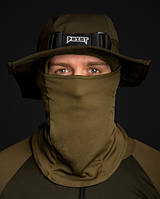 Балаклава тактическая мужская хлопковая теплая маска для военнослужащих BEZET onesize Зеленый TD9