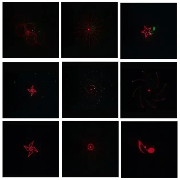 Лазерна установка проєктор Новорічна освітлення вологостійкого покриває 100 м2 світить червоним і зеленим - фото 3 - id-p2182921658