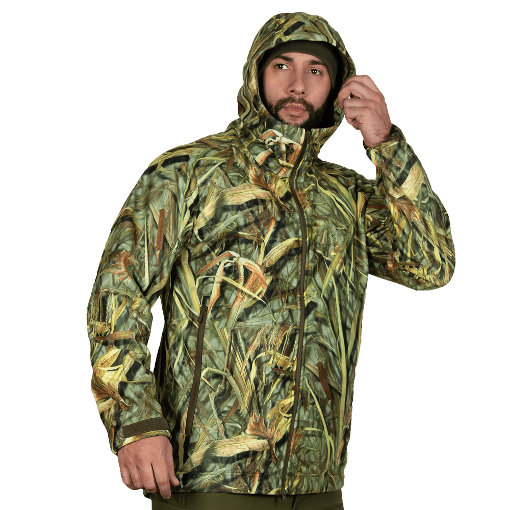 Куртка мисливська чоловіча тактична з капюшоном для кемпінгу та туризму Camotec Rubicon Storm M Зелений TD9