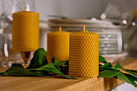 Медові свічки з бджолиного воску з 3 шт