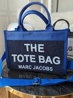 Женская сумка Marc Jacobs Tote Bag Textile, брендовая сумка, shopper, шоппер синий Марк Джейкобс