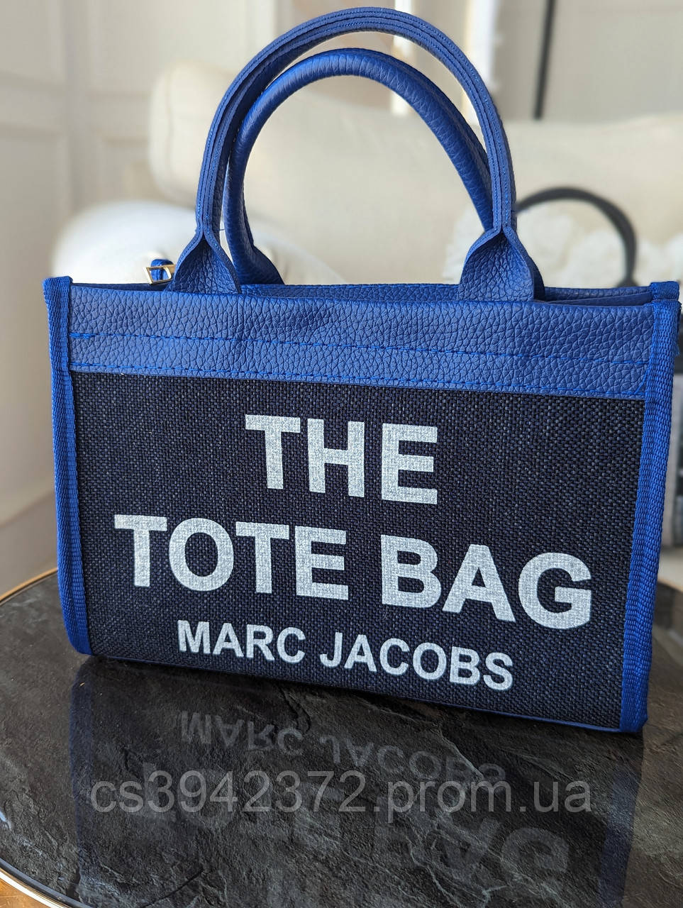 Женская сумка Marc Jacobs Tote Bag Textile, брендовая сумка, shopper, шоппер синий Марк Джейкобс - фото 7 - id-p2182927113