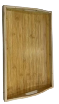 Піднос Helios прямокутний бамбуковий з ручками "Натур" 43*30*4,5 см 7206, фото 1