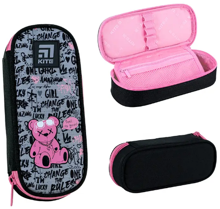 Пенал "Kite" Hello Kitty 1від.,м'який №HK24-599-1(24), фото 1