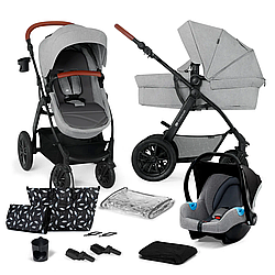 Универсальная коляска Kinderkraft 3 в 1 Xmoov CT Light Gray