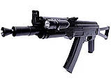 Дитячий Автомат Калашникова АКС-74У/АК-105 CYMA P47A з лазером і ліхтарем, фото 4