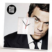 Часы "Робби Уильямс. Robbie Williams" подарок для фанатов, поп музыка, украшение в бар, клуб, кафе, спальню