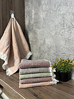 Элитные махровые полотенца для кухни на подарок,Турецкие полотенца для рук 35х70, Набор махровых полотенец 6шт