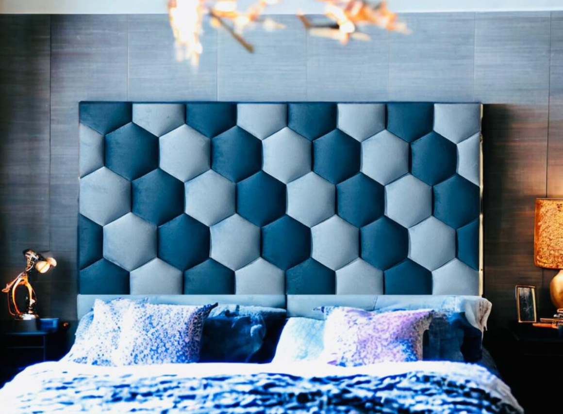 М'яка настінна панель декоративна Сота оксамит PARIS 40х34,5х4см Різні кольори (97002pan)