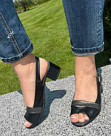 Босоножки женские на каблуке из натуральной кожи от производителя модель ШТ124