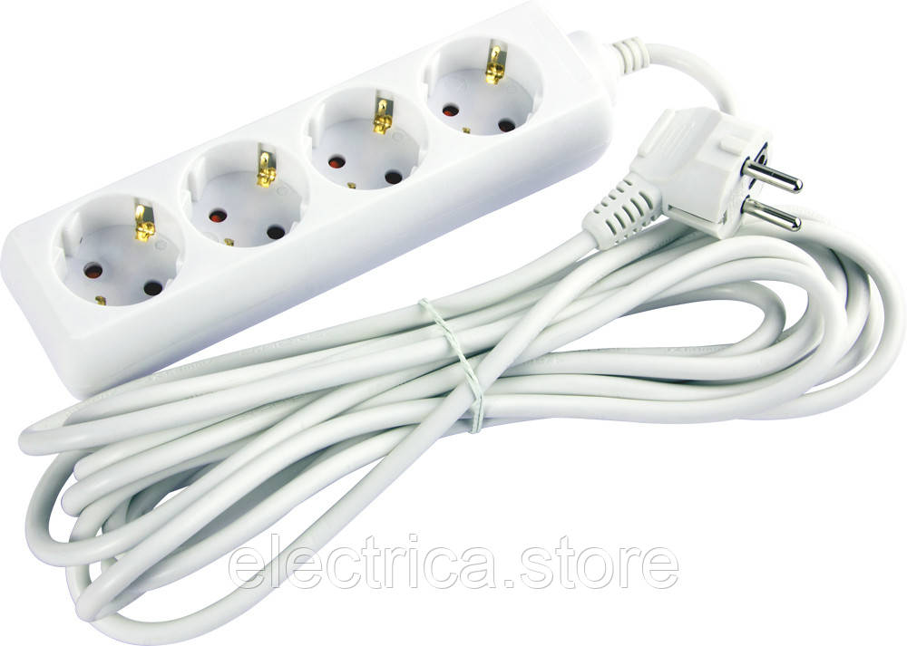 Подовжувач 4 гнізда, 3 метри e.es.4.3.z.b c з/к 16А s042010, фото 1