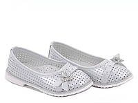 Туфлі нарядні для дівчинки весна літо сріблясті