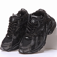 Кроссовки женские и мужские Balenciaga Trainer Runner Sneakers Black / Баленсиага Трейнер черные