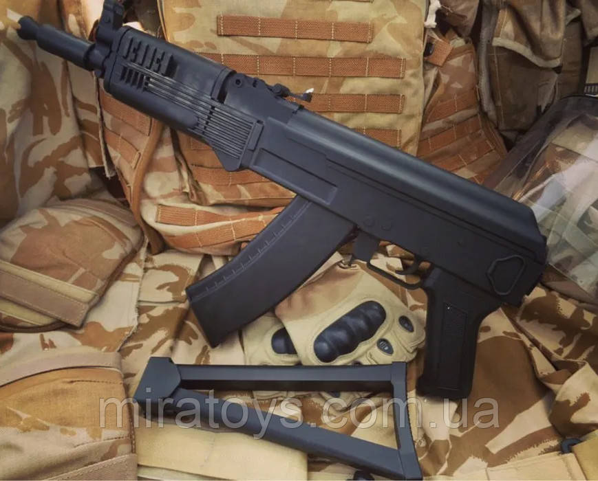 Дитячий Автомат Калашникова АКС-74У/АК-105 CYMA P47A з лазером і ліхтарем