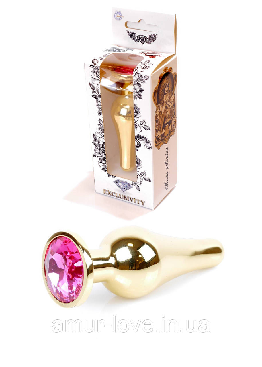 Анальний корок Jewellery Gold BUTT PLUG Pink