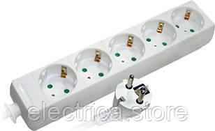 Подовжувач 5 гнізд, 5 метрів e.es.5.5.z.b c з/к 16А s042017, фото 1