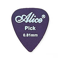 Медиатор для гитары 0.81 мм фиолетовый Alice
