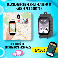 Смарт годинник дитячий A1 з відеодзвінком, HD-камерою та GPS, 2 змінних корпуса в комплекті Рожевий (KW2-A1-Pink), фото 7