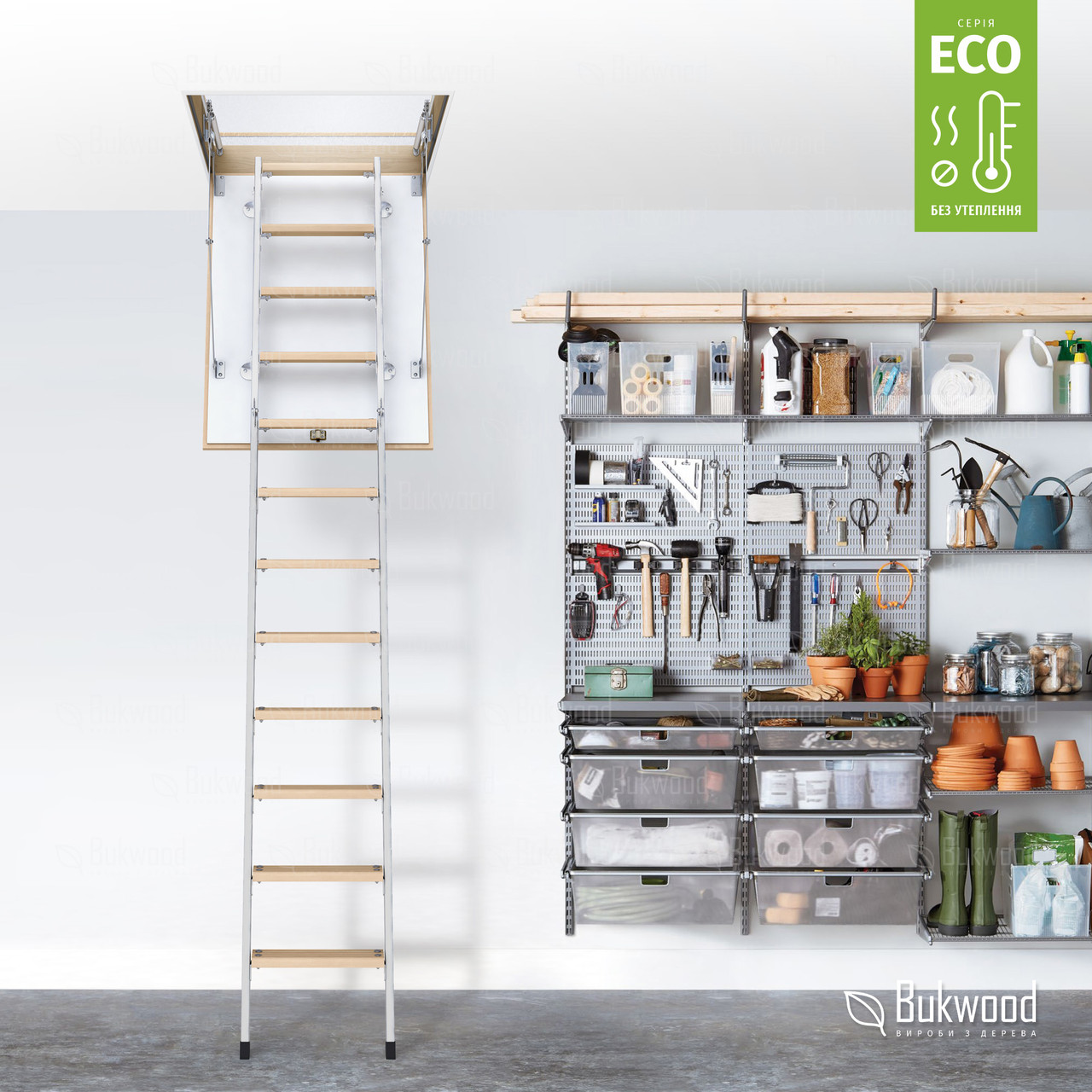 Металеві сходи на горище Bukwood ECO Metal Standard
