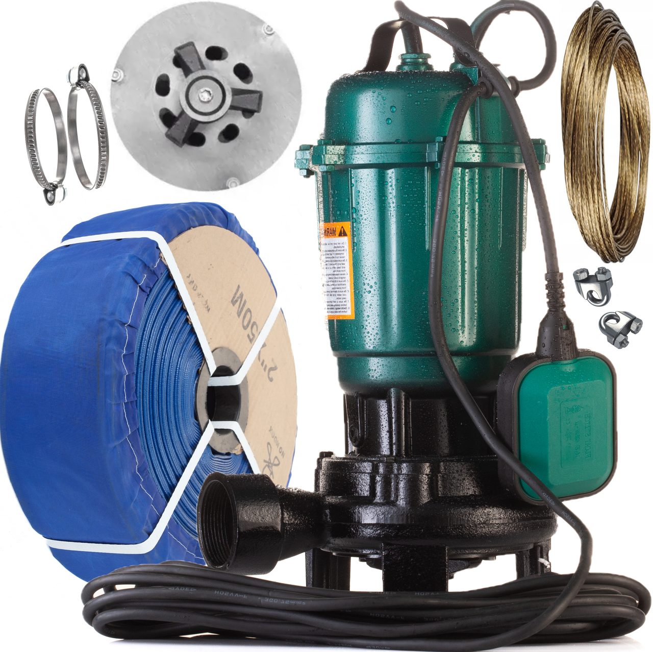 ФЕКАЛЬНЫЙ НАСОС AQUATIC ASX15-2.6 с ножом + шланг 10м, фото 1