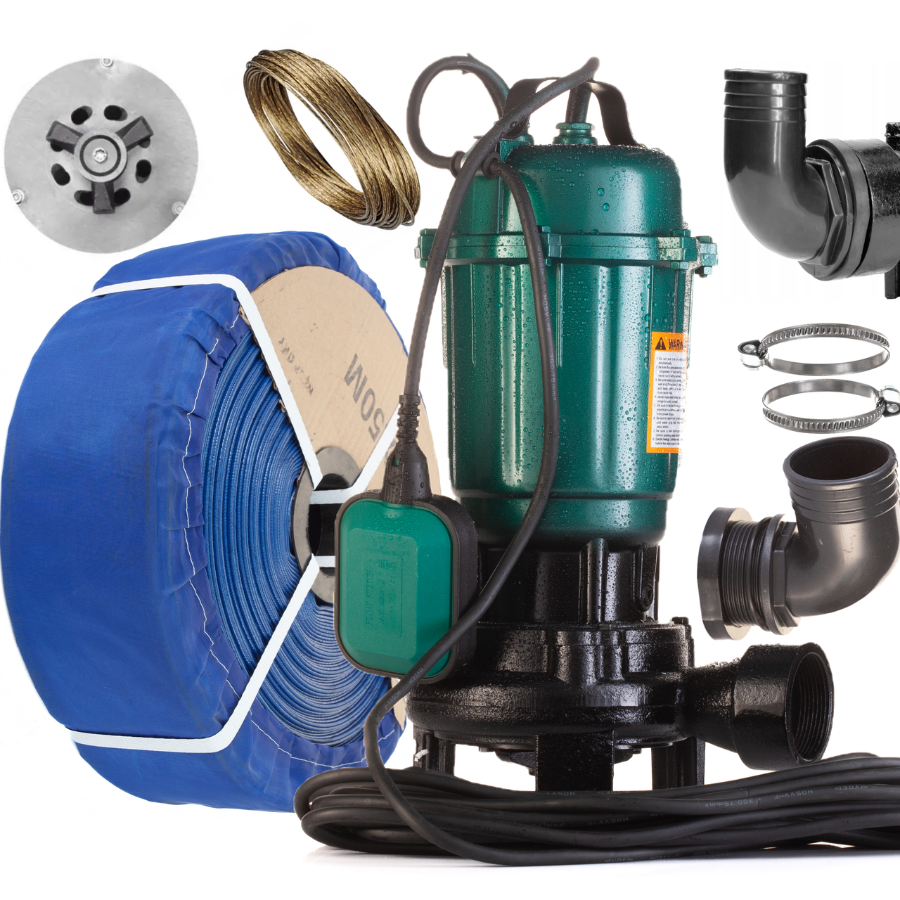 ФЕКАЛЬНЫЙ НАСОС AQUATIC ASX15-2.6 с ножом + шланг 50м, фото 1