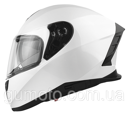 Мотошолом інтеграл MX-820 DOT білий + поляризовані окуляри XL, фото 1