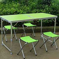 Складані столики для пікніка Стіл складаний кейс зі стільцями Портативні меблі для пікніка 120 на 60 см